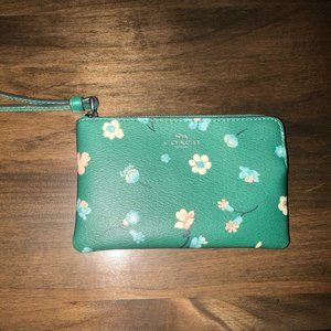 Coach Corner Zip Wristlet with Mystical Floral Print